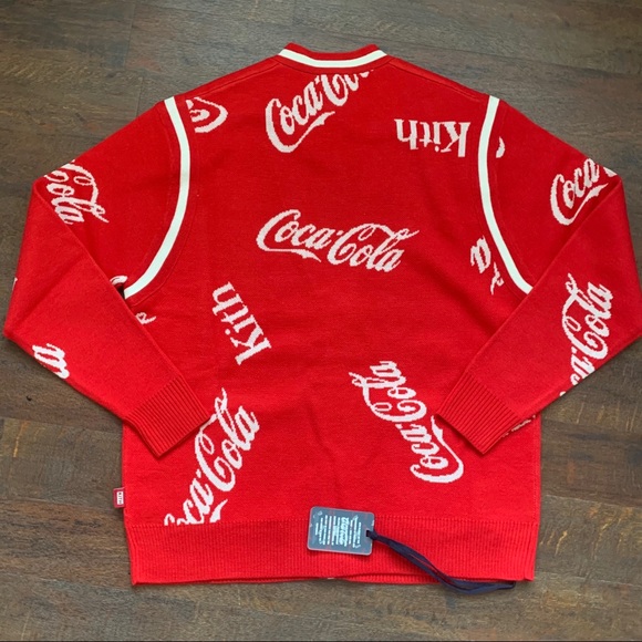 🔥HOST PICK🔥 NWT Kith x Coca- Cola x Mitchell & Ness sweater - Picture 6 of 15